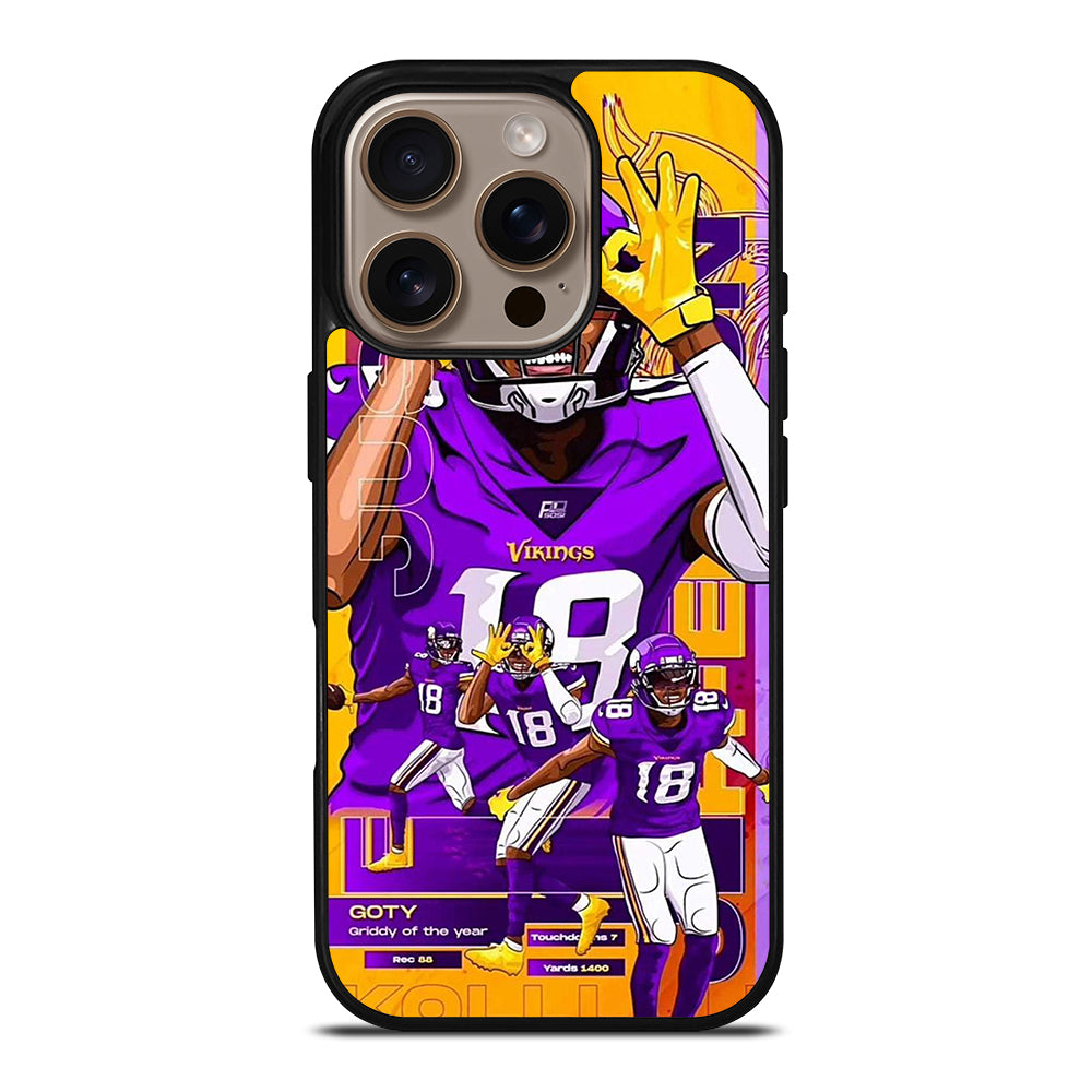 JUSTIN JEFFERSON MINNESOTA VIKINGS POSTER iPhone 16 Pro Case Cover
