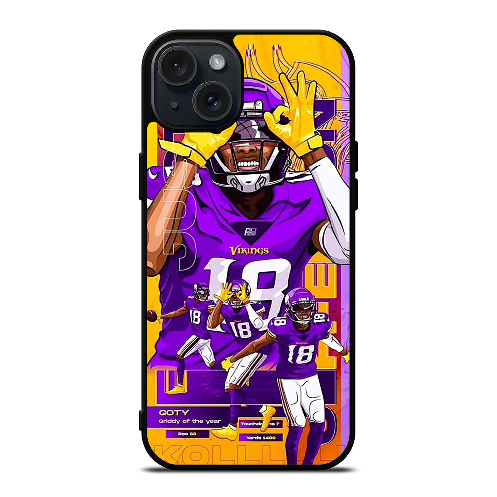 JUSTIN JEFFERSON MINNESOTA VIKINGS POSTER iPhone 15 Plus Case Cover