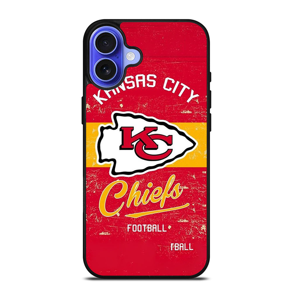 KANSAS CITY CHIEFS LOGO FOOTBALL iPhone 16 Case Cover
