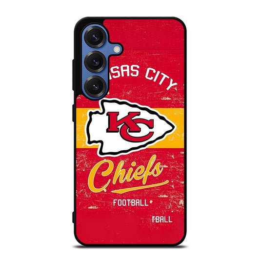 KANSAS CITY CHIEFS LOGO FOOTBALL Samsung Galaxy S25 Case Cover