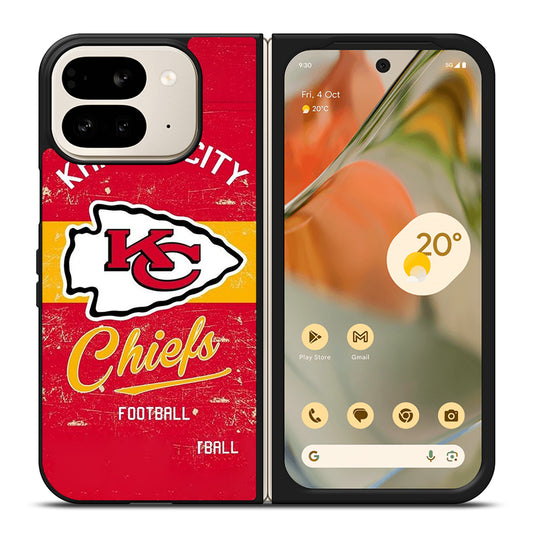 KANSAS CITY CHIEFS LOGO FOOTBALL Google Pixel 9 Pro Fold Case Cover