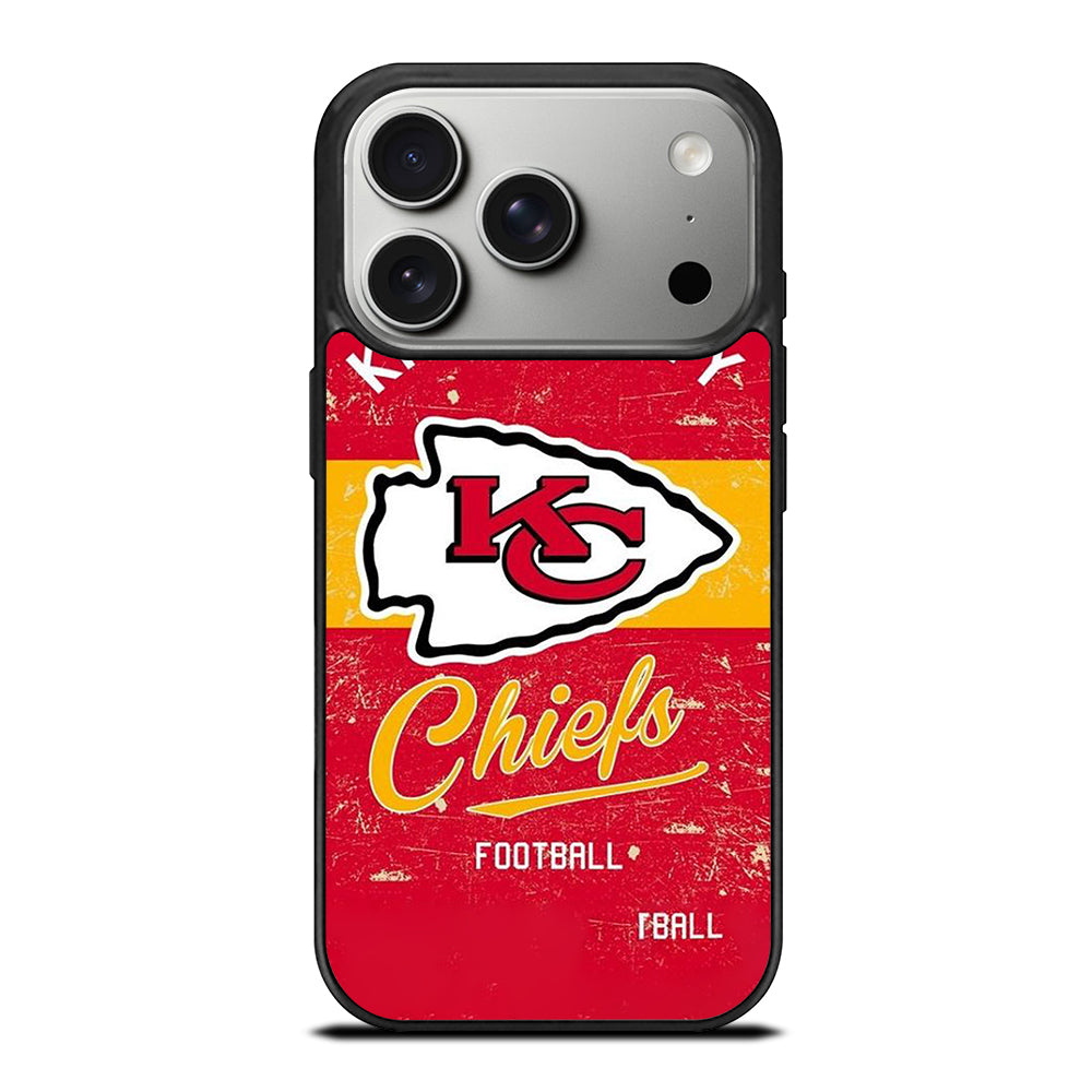 KANSAS CITY CHIEFS LOGO FOOTBALL iPhone 17 Pro Case Cover