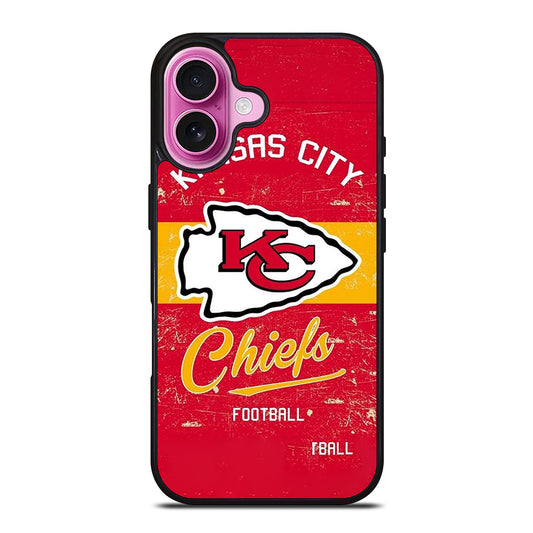 KANSAS CITY CHIEFS LOGO FOOTBALL iPhone 16 Plus Case Cover