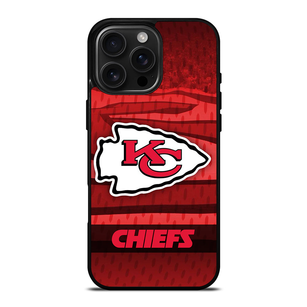 KANSAS CITY CHIEFS NFL LOGO FOOTBALL iPhone 16 Pro Max Case Cover