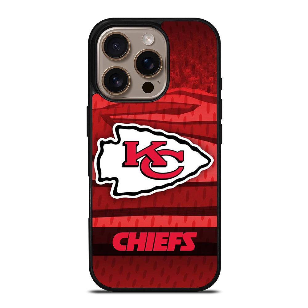 KANSAS CITY CHIEFS NFL LOGO FOOTBALL iPhone 16 Pro Case Cover