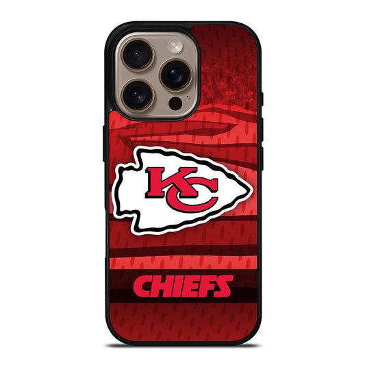 KANSAS CITY CHIEFS NFL LOGO FOOTBALL iPhone 16 Pro Case Cover