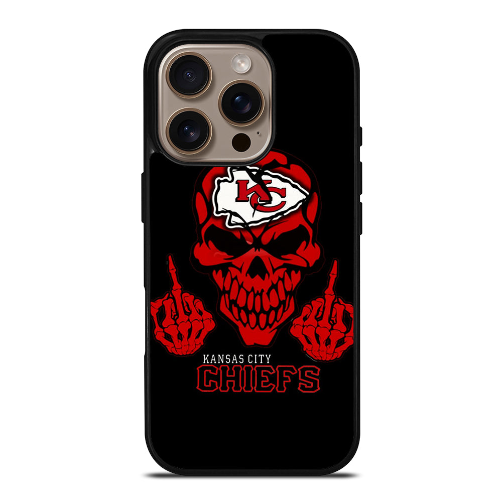 KANSAS CITY CHIEFS SKULL LOGO iPhone 16 Pro Case Cover
