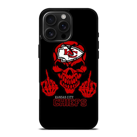 KANSAS CITY CHIEFS SKULL LOGO iPhone 16 Pro Max Case Cover