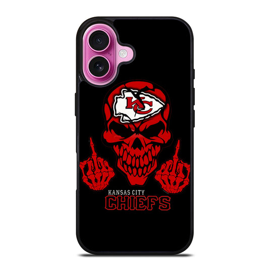 KANSAS CITY CHIEFS SKULL LOGO iPhone 16 Plus Case Cover