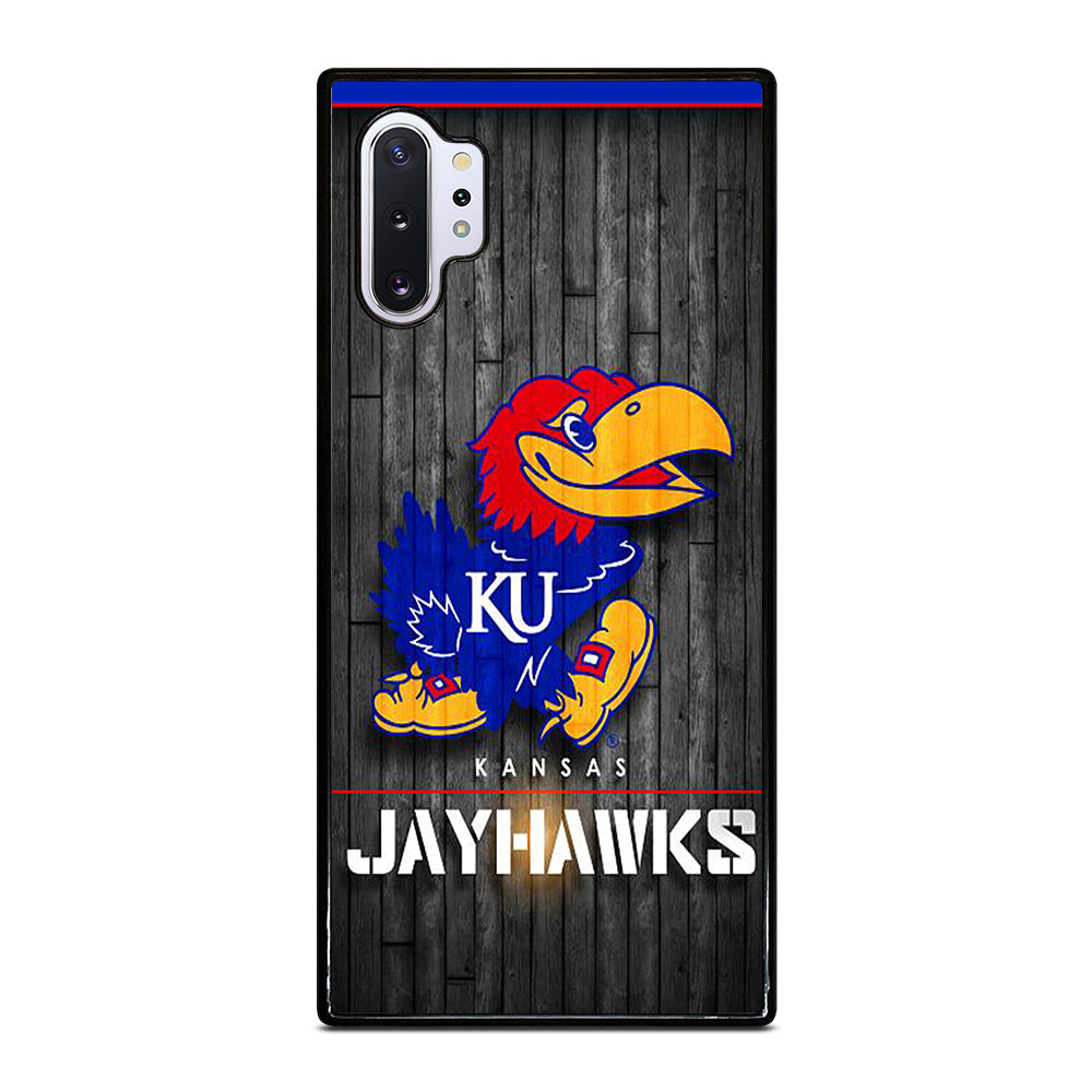 KANSAS JAYHAWKS NBA WOODEN LOGO Samsung Galaxy Note 10 Plus Case Cover