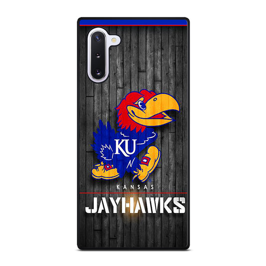 KANSAS JAYHAWKS NBA WOODEN LOGO Samsung Galaxy Note 10 Case Cover
