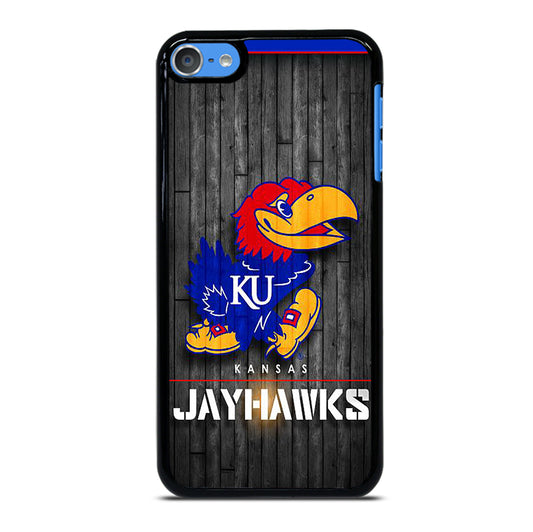 KANSAS JAYHAWKS NBA WOODEN LOGO iPod Touch 7 Case Cover