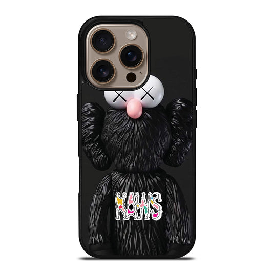 KAWS DESIGN LOGO BLACK iPhone 16 Pro Case Cover