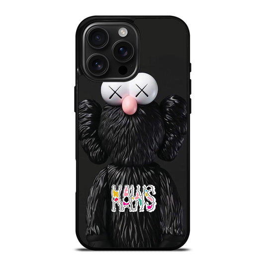 KAWS DESIGN LOGO BLACK iPhone 16 Pro Max Case Cover