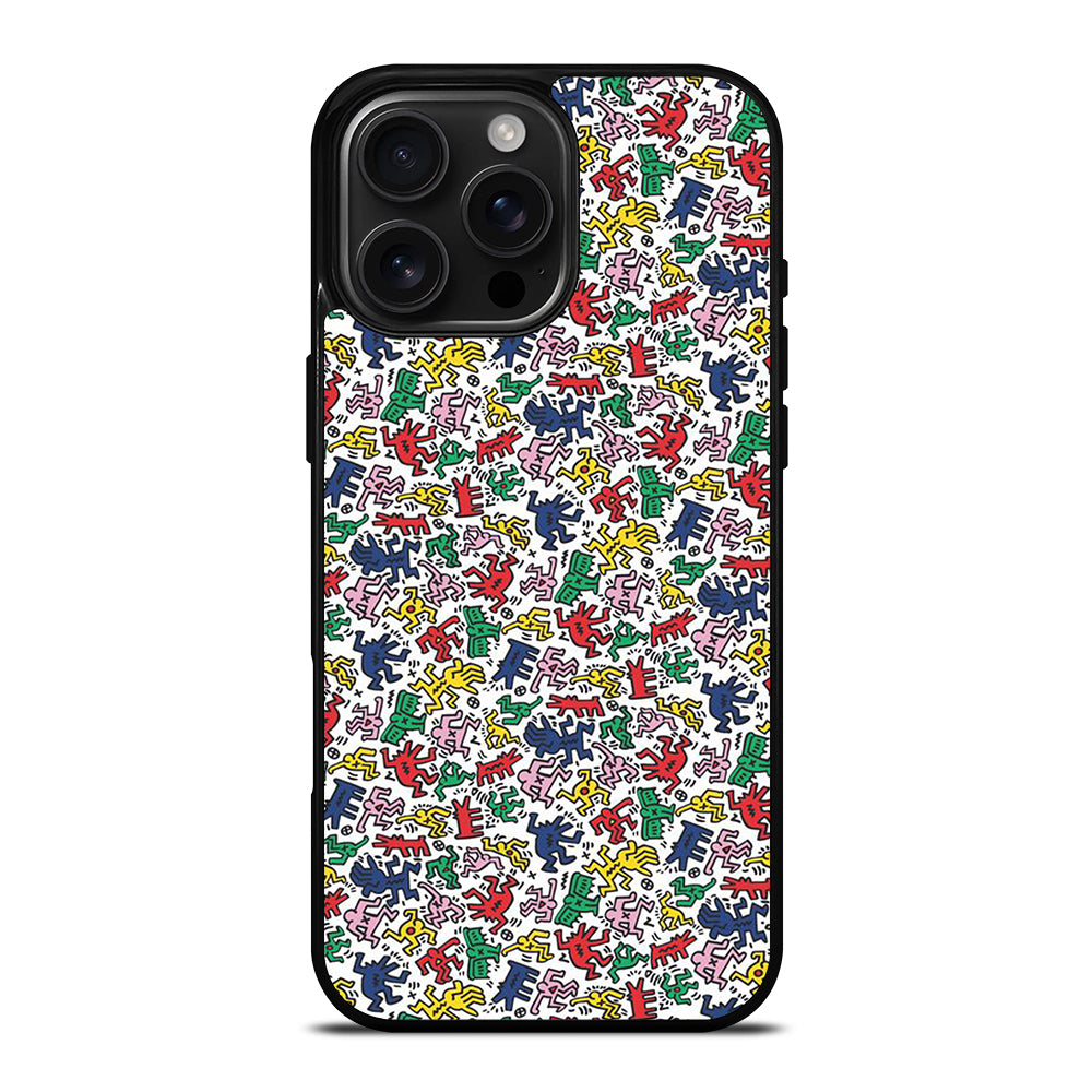 KEITH HARING ART PATTERN 2 iPhone 16 Pro Max Case Cover