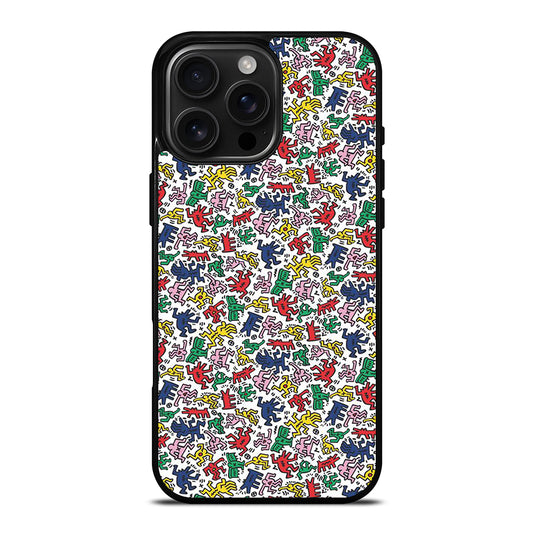 KEITH HARING ART PATTERN 2 iPhone 16 Pro Max Case Cover