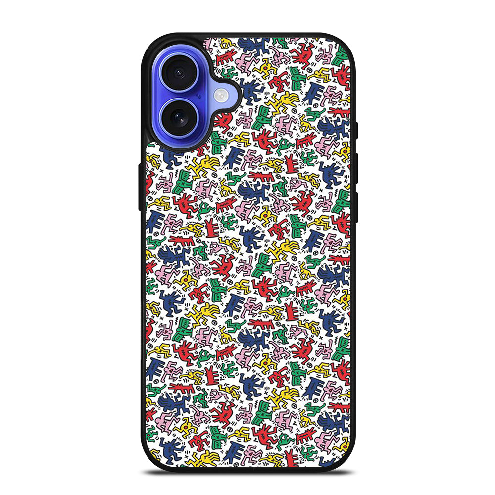 KEITH HARING ART PATTERN 2 iPhone 16 Case Cover