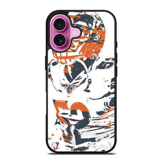 KHALIL MACK CHICAGO BEARS ART iPhone 16 Plus Case Cover