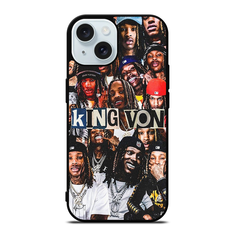 KING VON RAPPER COLLAGE iPhone 15 Case Cover