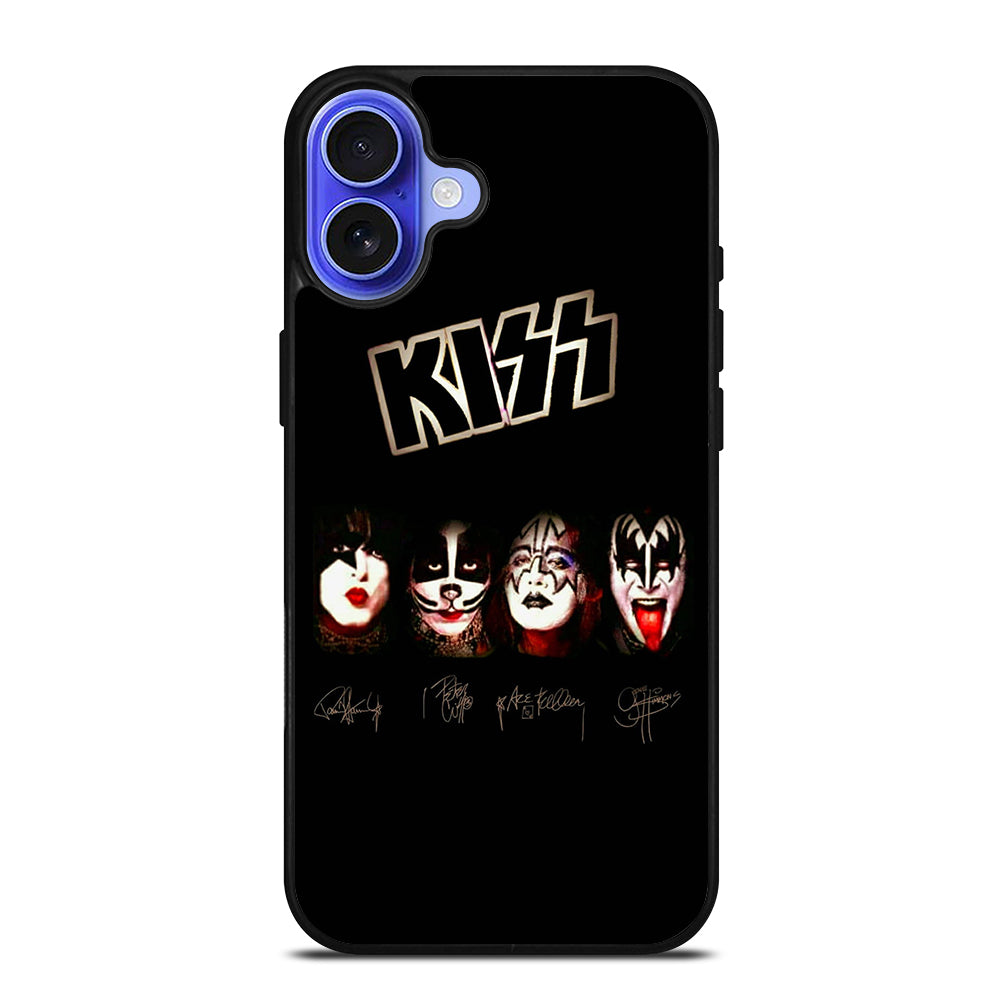 KISS BAND LOGO SIGNATURE iPhone 16 Case Cover