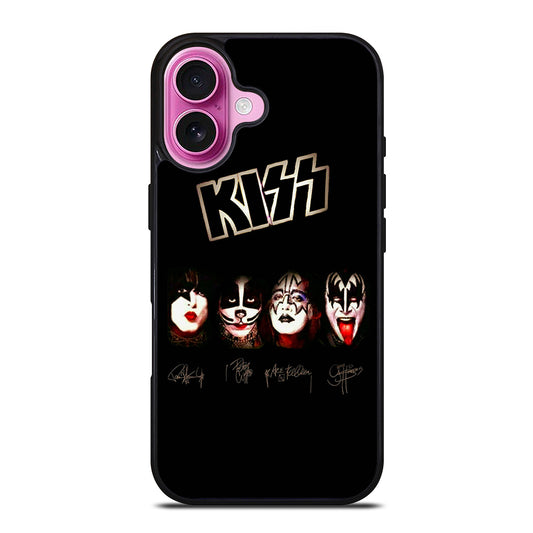 KISS BAND LOGO SIGNATURE iPhone 16 Plus Case Cover