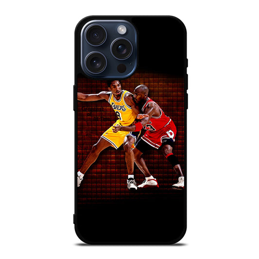 KOBE BRIANT X MICHAEL JORDAN BASKETBALL iPhone 15 Pro Max Case Cover