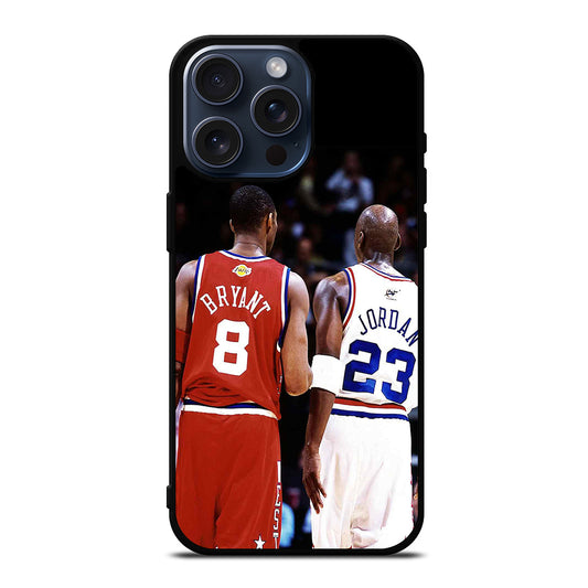 KOBE BRIANT X MICHAEL JORDAN BASKETBALL NBA iPhone 15 Pro Max Case Cover