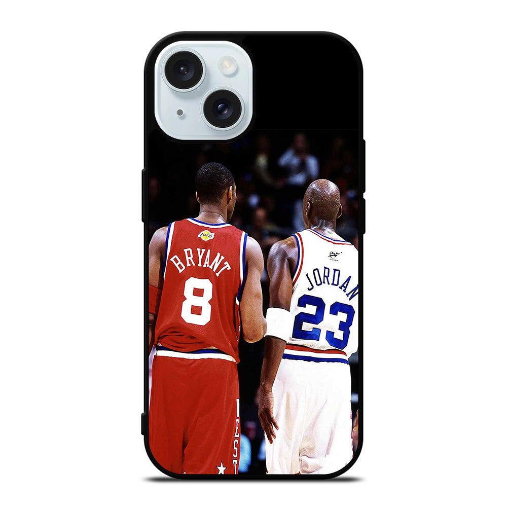 KOBE BRIANT X MICHAEL JORDAN BASKETBALL NBA iPhone 15 Case Cover
