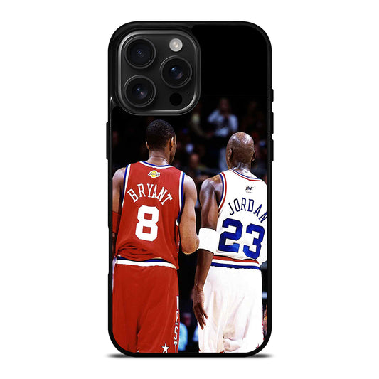 KOBE BRIANT X MICHAEL JORDAN BASKETBALL NBA iPhone 16 Pro Max Case Cover