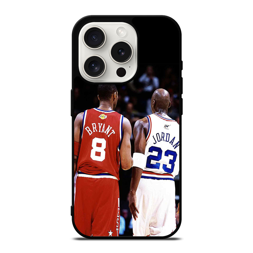 KOBE BRIANT X MICHAEL JORDAN BASKETBALL NBA iPhone 15 Pro Case Cover