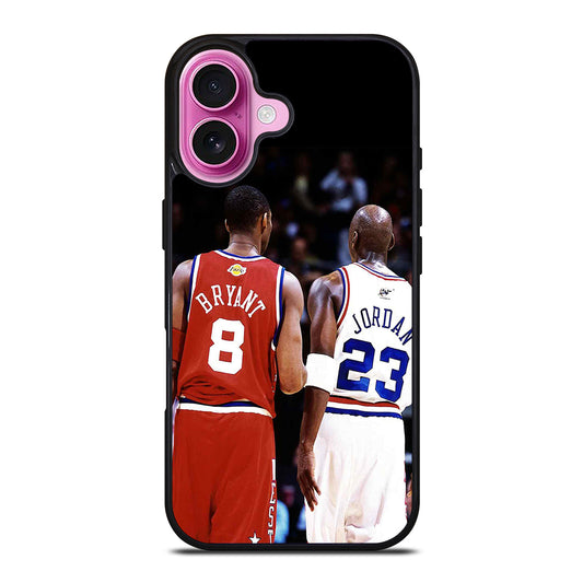 KOBE BRIANT X MICHAEL JORDAN BASKETBALL NBA iPhone 16 Plus Case Cover