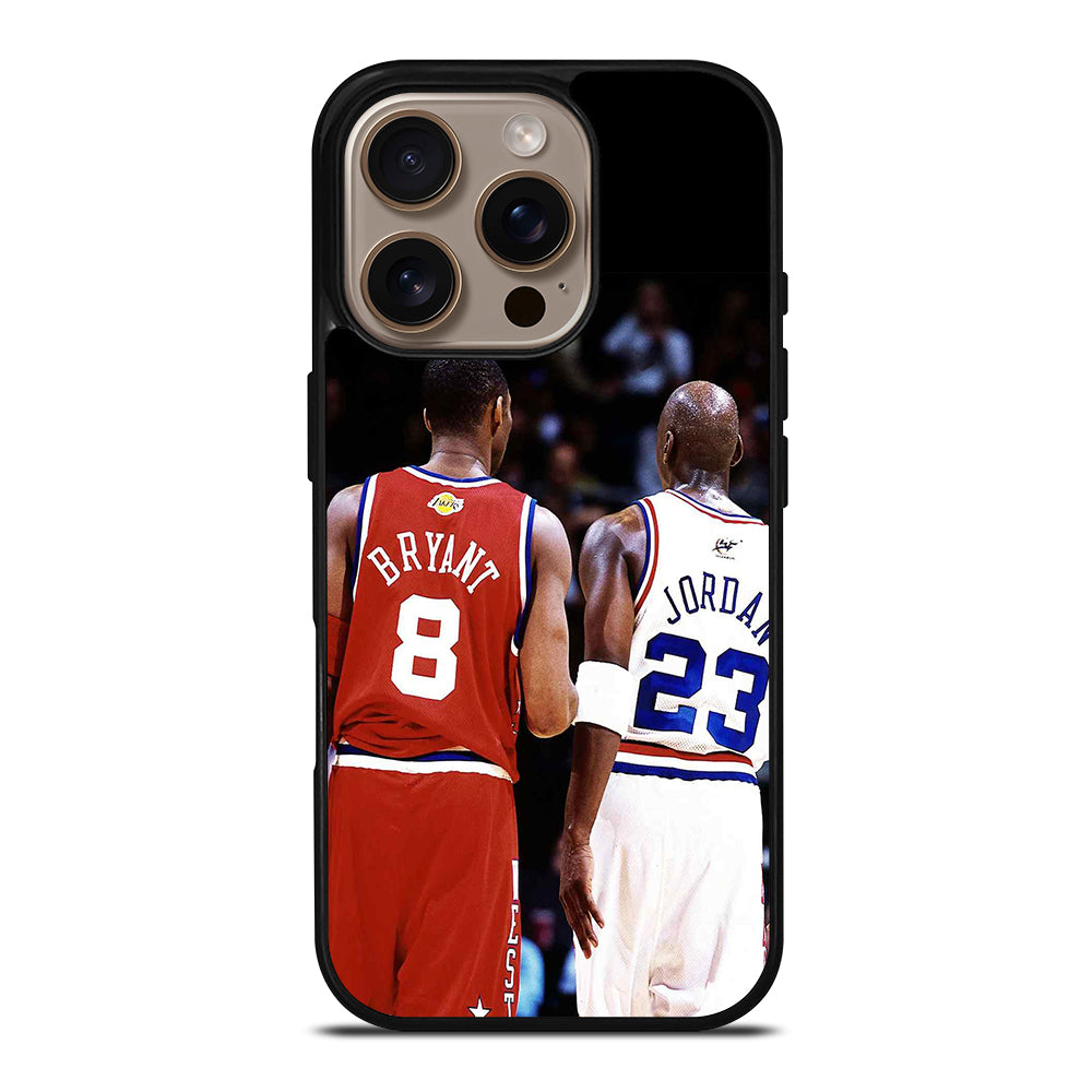 KOBE BRIANT X MICHAEL JORDAN BASKETBALL NBA iPhone 16 Pro Case Cover