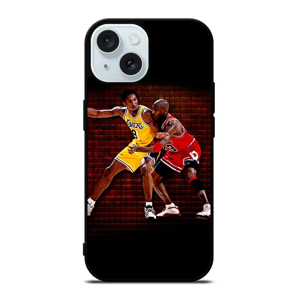 KOBE BRIANT X MICHAEL JORDAN BASKETBALL iPhone 15 Case Cover