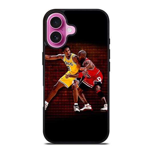 KOBE BRIANT X MICHAEL JORDAN BASKETBALL iPhone 16 Plus Case Cover