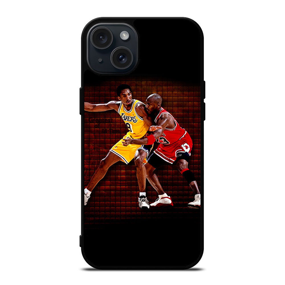 KOBE BRIANT X MICHAEL JORDAN BASKETBALL iPhone 15 Plus Case Cover