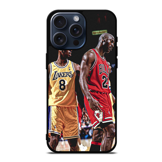 KOBE BRIANT X MICHAEL JORDAN NBA iPhone 15 Pro Max Case Cover