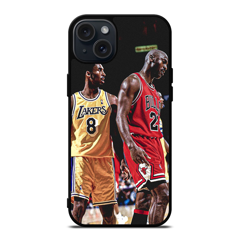 KOBE BRIANT X MICHAEL JORDAN NBA iPhone 15 Plus Case Cover