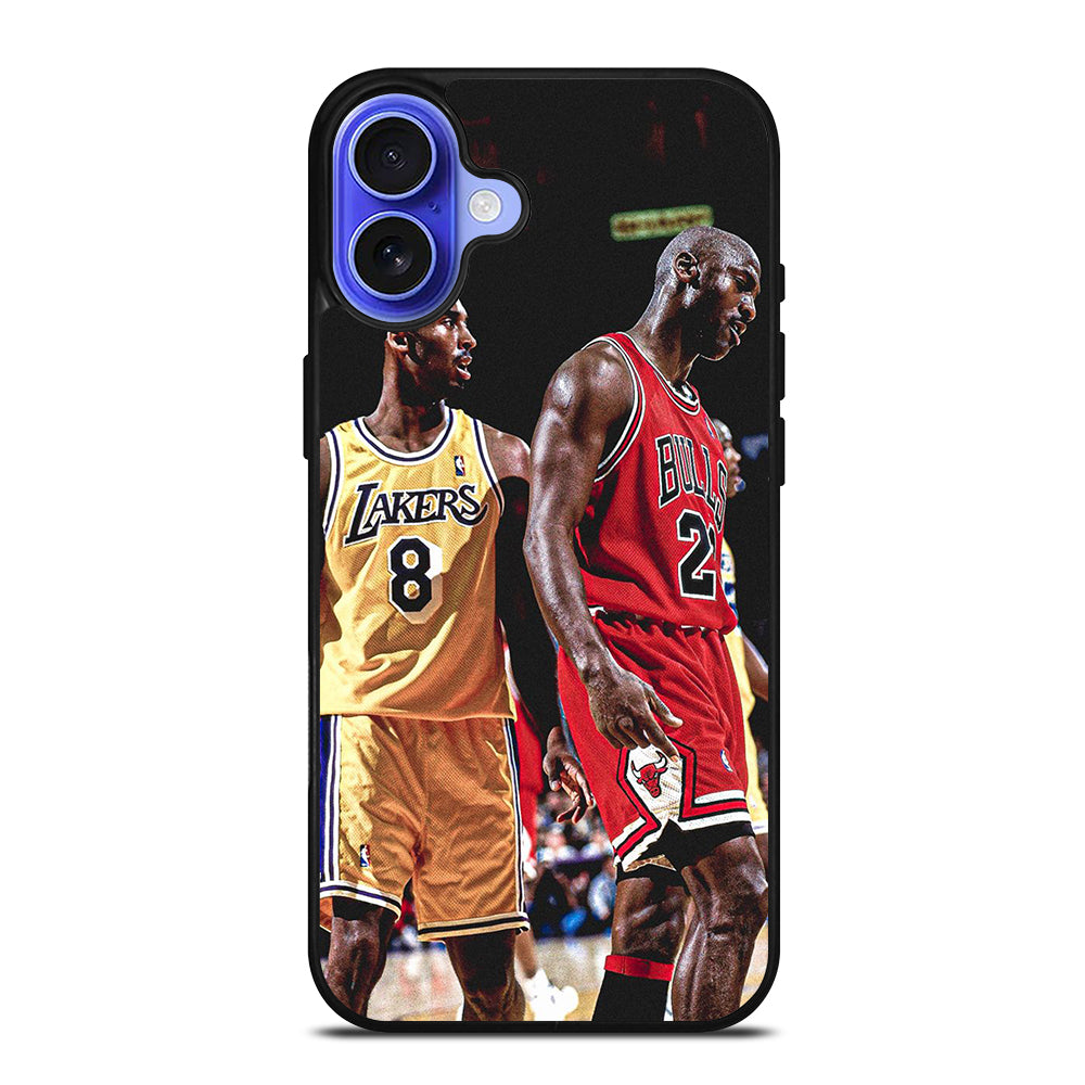 KOBE BRIANT X MICHAEL JORDAN NBA iPhone 16 Case Cover
