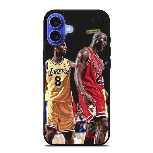 KOBE BRIANT X MICHAEL JORDAN NBA iPhone 16 Case Cover