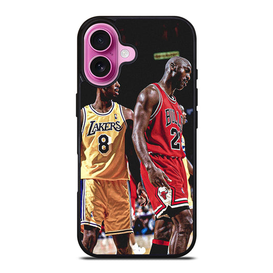 KOBE BRIANT X MICHAEL JORDAN NBA iPhone 16 Plus Case Cover