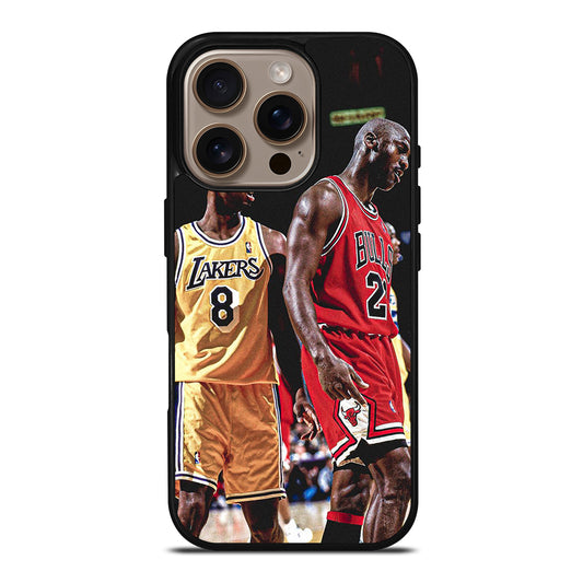 KOBE BRIANT X MICHAEL JORDAN NBA iPhone 16 Pro Case Cover