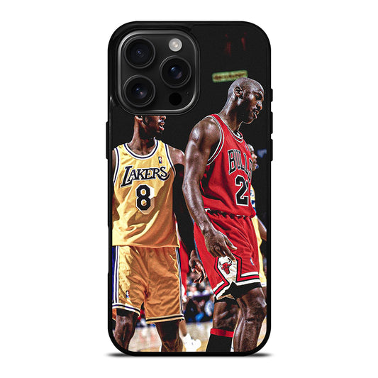 KOBE BRIANT X MICHAEL JORDAN NBA iPhone 16 Pro Max Case Cover