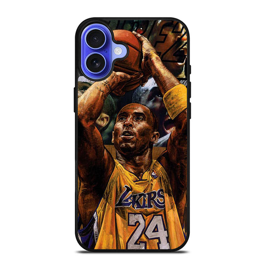 KOBE BRYANT ART NBA iPhone 16 Case Cover