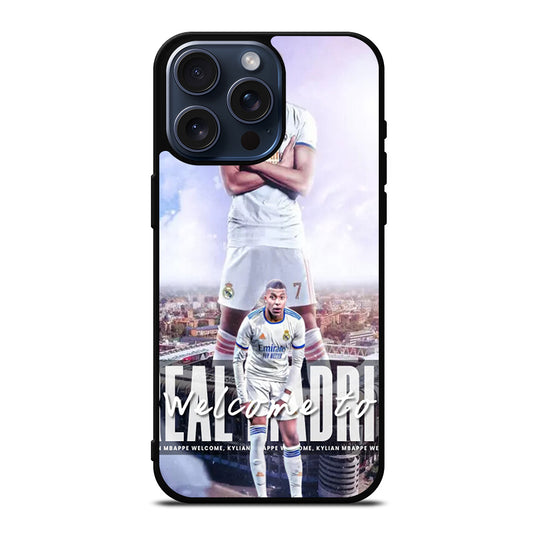 KYLIAN MBAPPE REAL MADRID 3 iPhone 15 Pro Max Case Cover