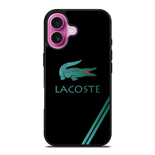 LACOSTE LOGO BLACK iPhone 16 Plus Case Cover