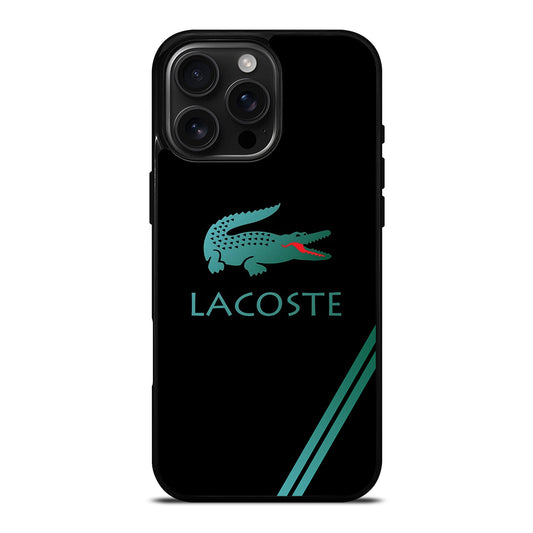 LACOSTE LOGO BLACK iPhone 16 Pro Max Case Cover