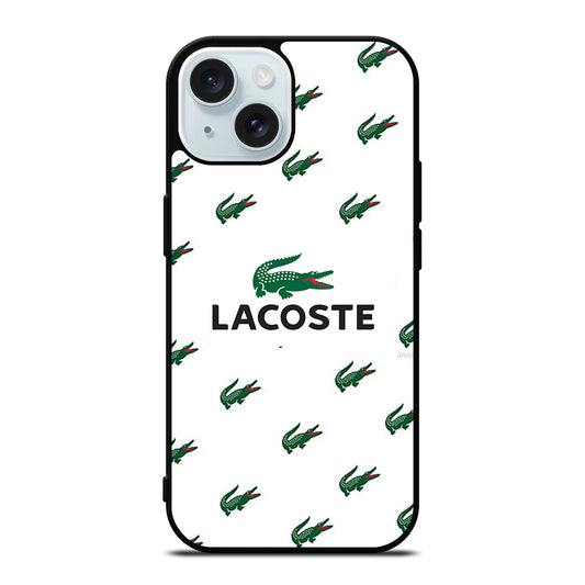 LACOSTE LOGO PATTERN iPhone 15 Case Cover