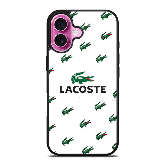 LACOSTE LOGO PATTERN iPhone 16 Plus Case Cover