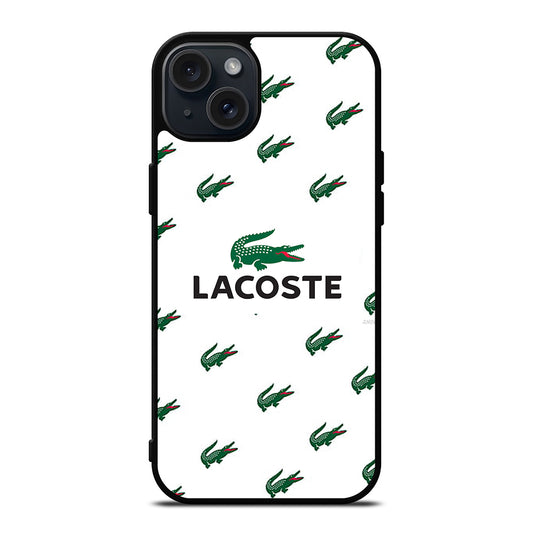 LACOSTE LOGO PATTERN iPhone 15 Plus Case Cover