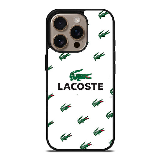 LACOSTE LOGO PATTERN iPhone 16 Pro Case Cover